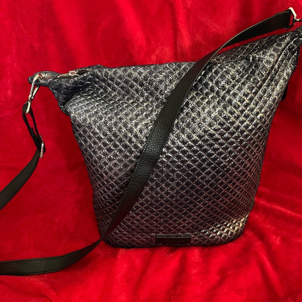 Vera Bradley Carson Hobo Crossbody in dark blue metallic
